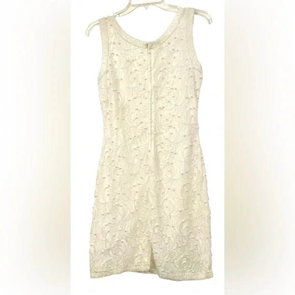 Vintage Scala Cream Lace Prom 1980's - Picture 2 of 4